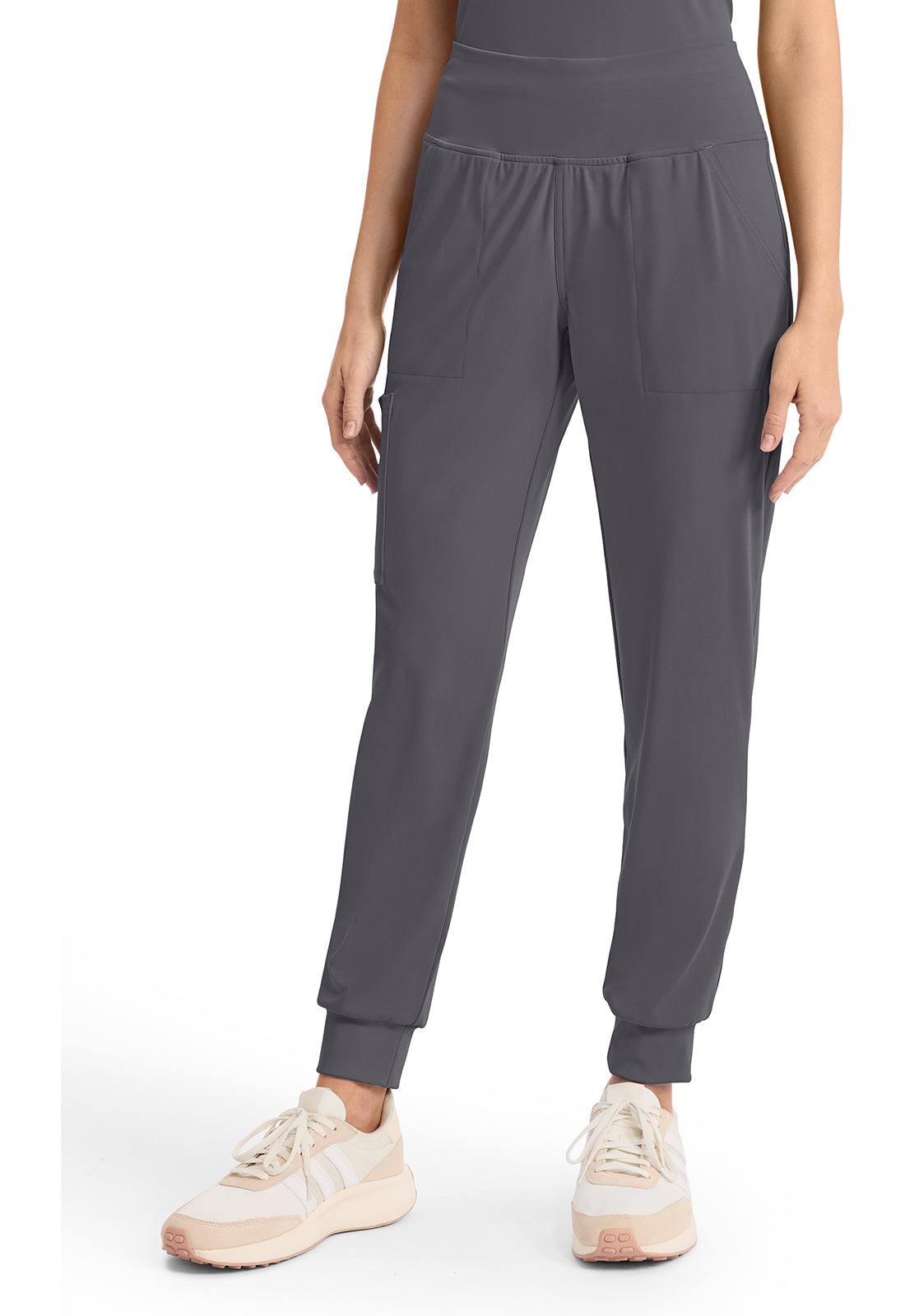 Achieve CK033 Women's 5-Pocket Jogger Scrub Pants Pewter