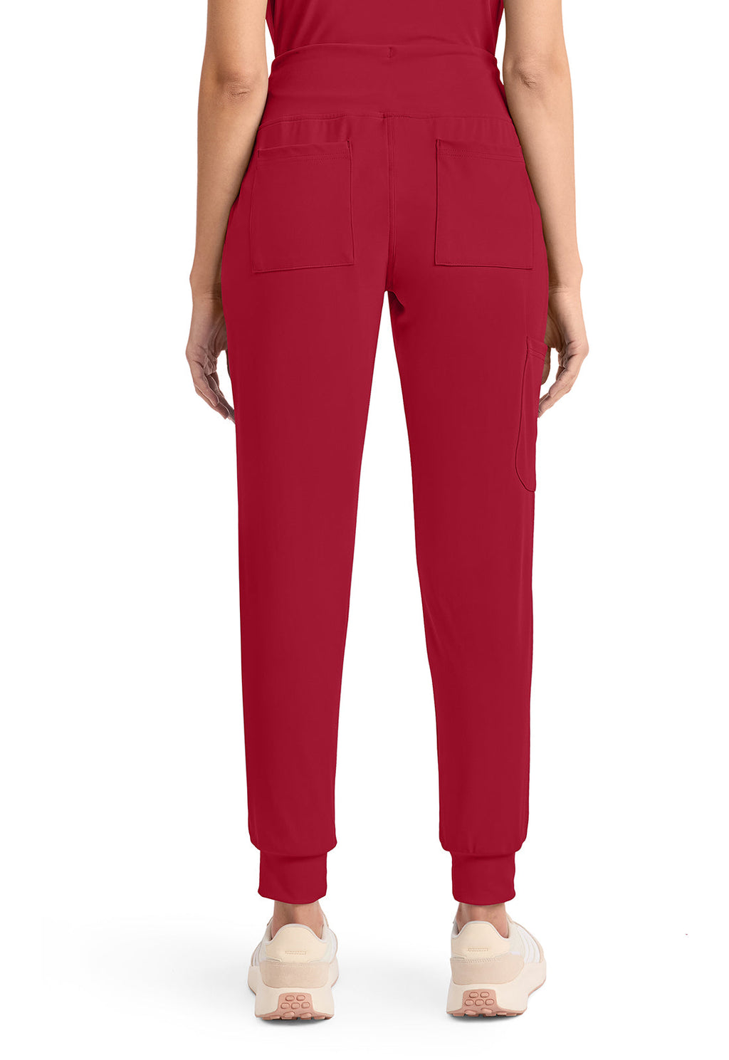 Achieve CK033 Women's 5-Pocket Jogger Scrub Pants Red
