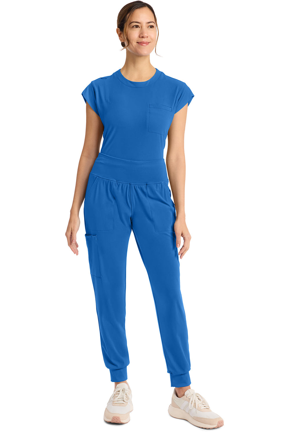 Achieve CK033 Women's 5-Pocket Jogger Scrub Pants Royal
