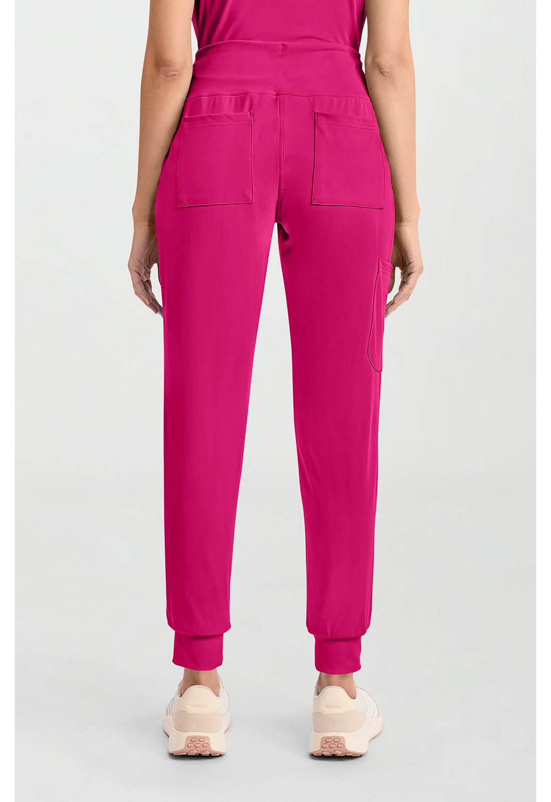 Achieve CK033 Women's 5-Pocket Jogger Scrub Pants Tropical Hibiscus
