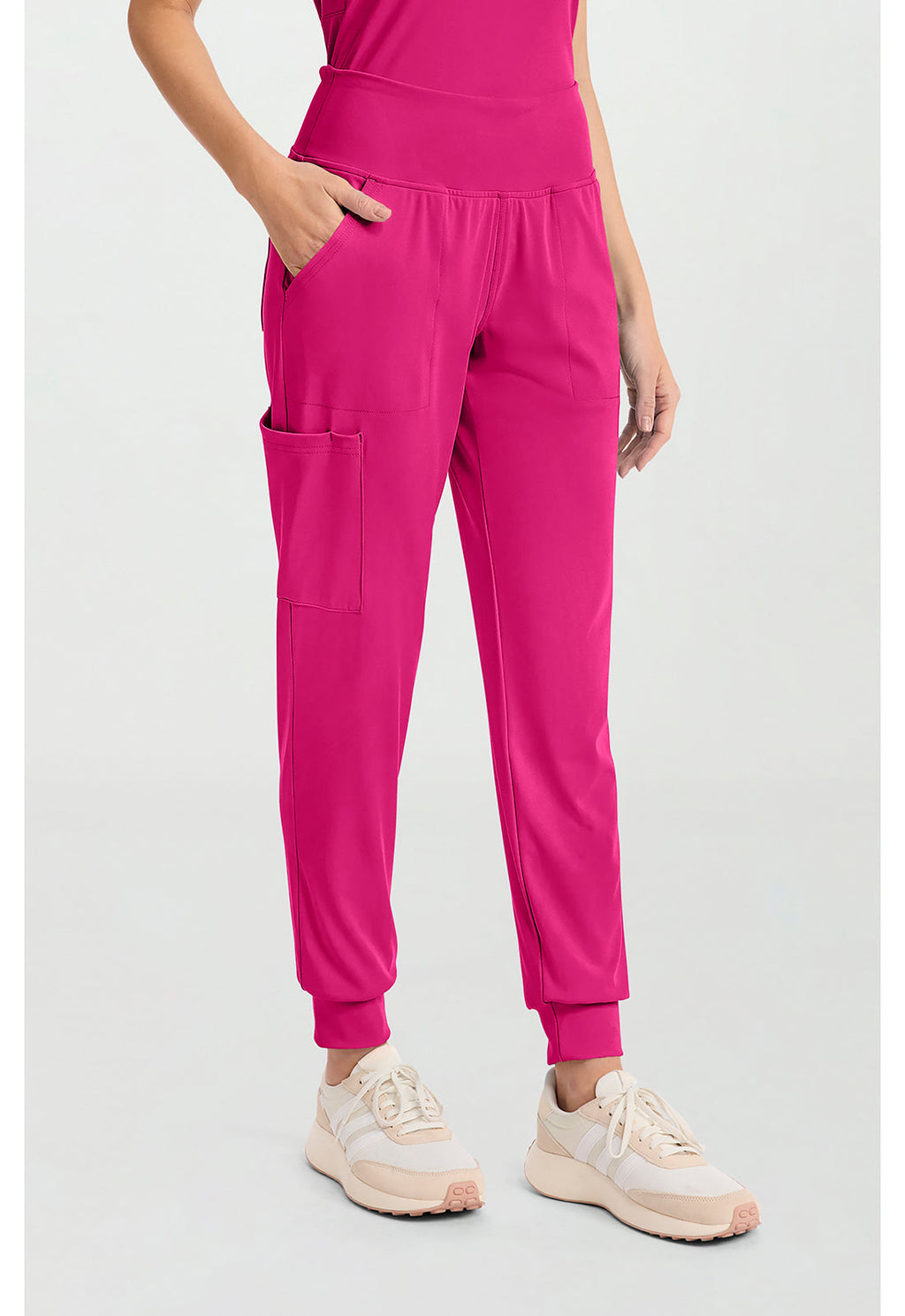 Achieve CK033 Women's 5-Pocket Jogger Scrub Pants Tropical Hibiscus