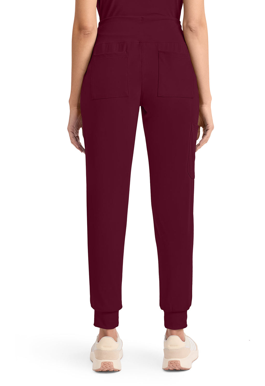 Achieve CK033 Women's 5-Pocket Jogger Scrub Pants Wine