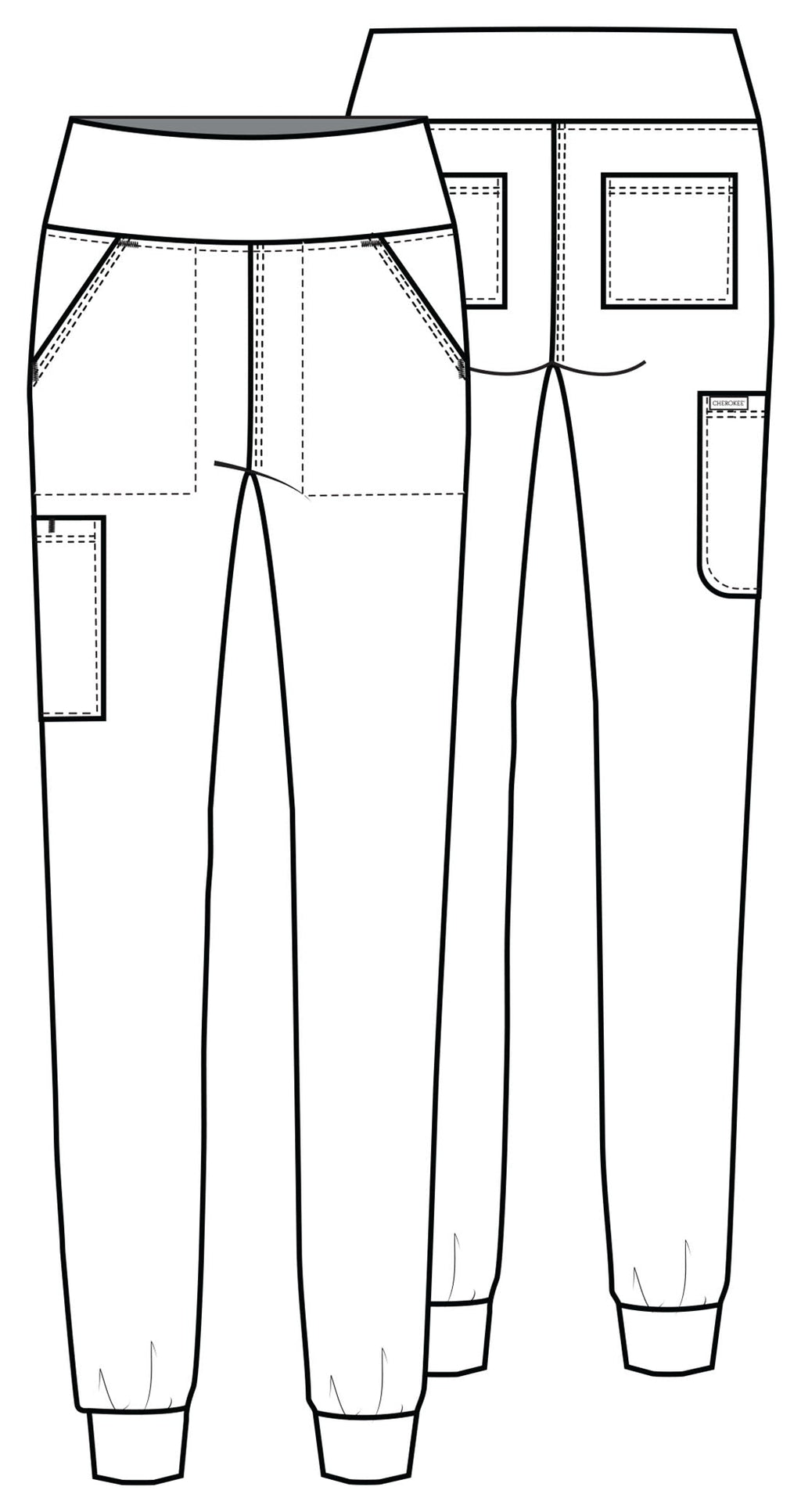 Achieve CK033 Women's 5-Pocket Jogger Scrub Pants Hunter