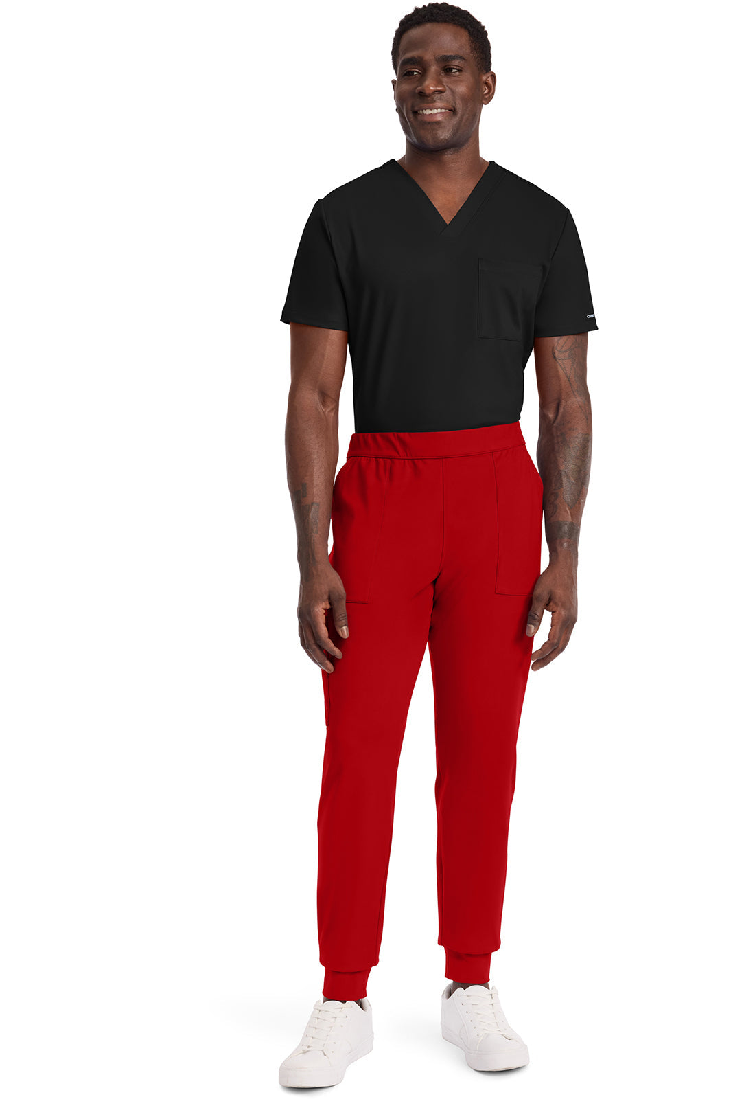 Achieve CK034 Men's Pull-on Jogger Pants Red Image
