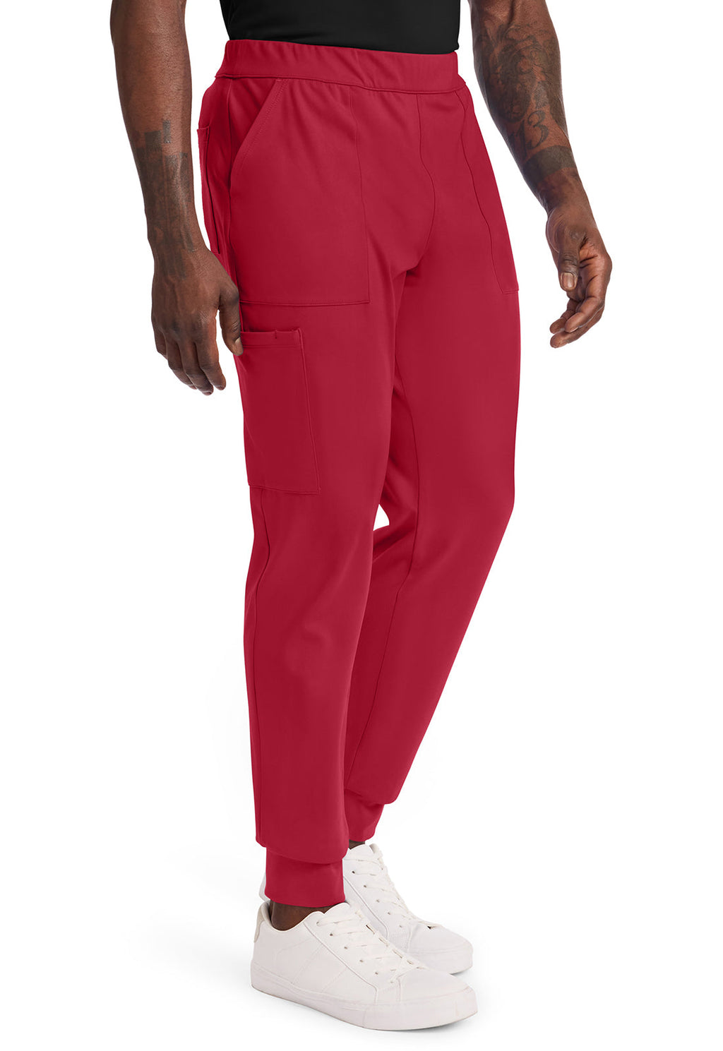 Achieve CK034 Men's Pull-on Jogger Pants Red Image