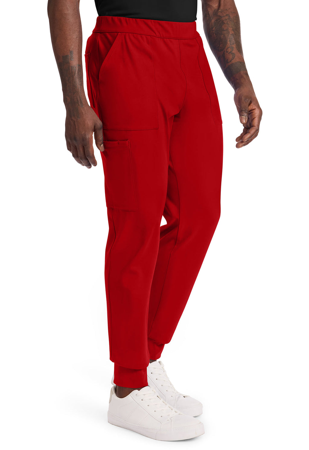 Achieve CK034 Men's Pull-on Jogger Pants Red Image