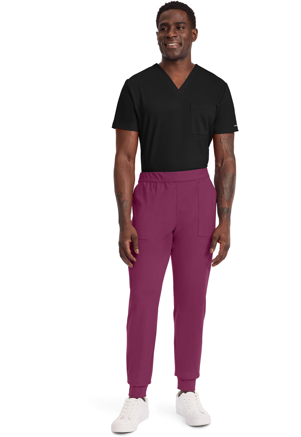 Achieve CK034 Men's Pull-on Jogger Pants Wine Image
