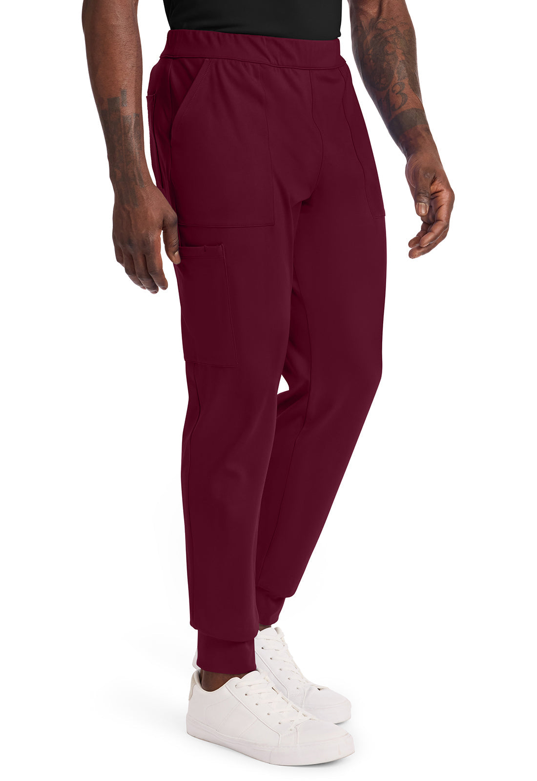 Achieve CK034 Men's 5 Pocket Jogger Pants Wine