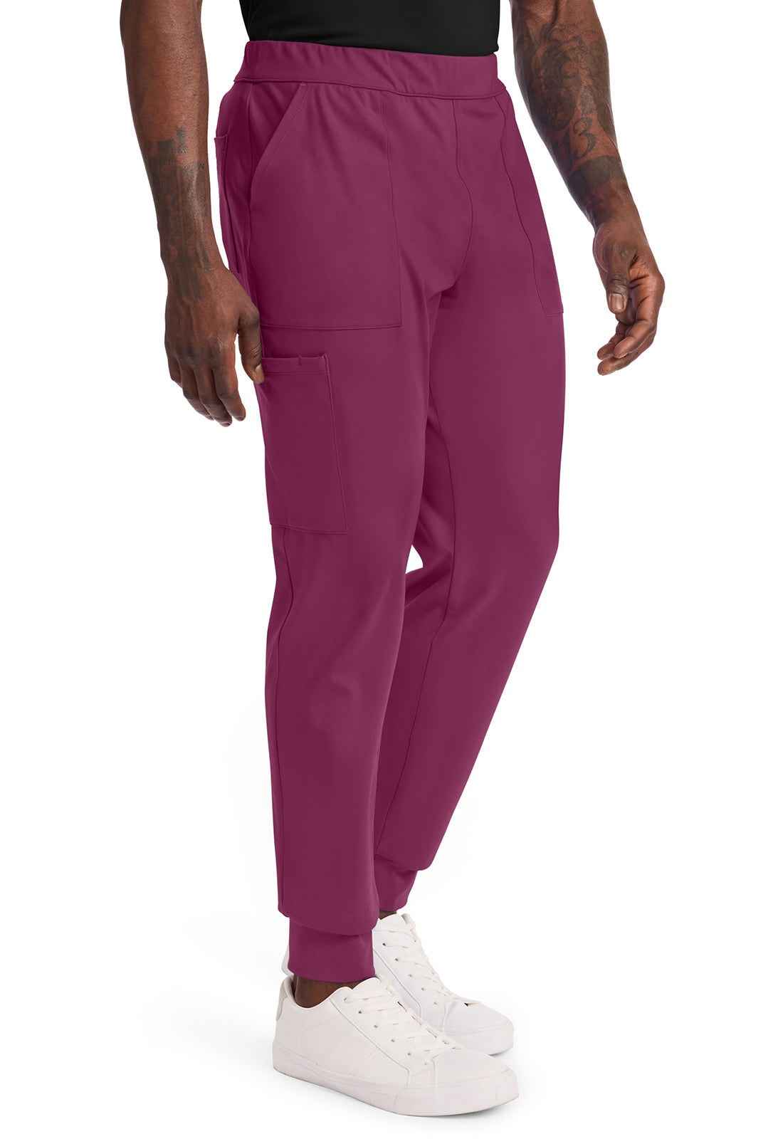 Achieve CK034 Men's Pull-on Jogger Pants Wine Image