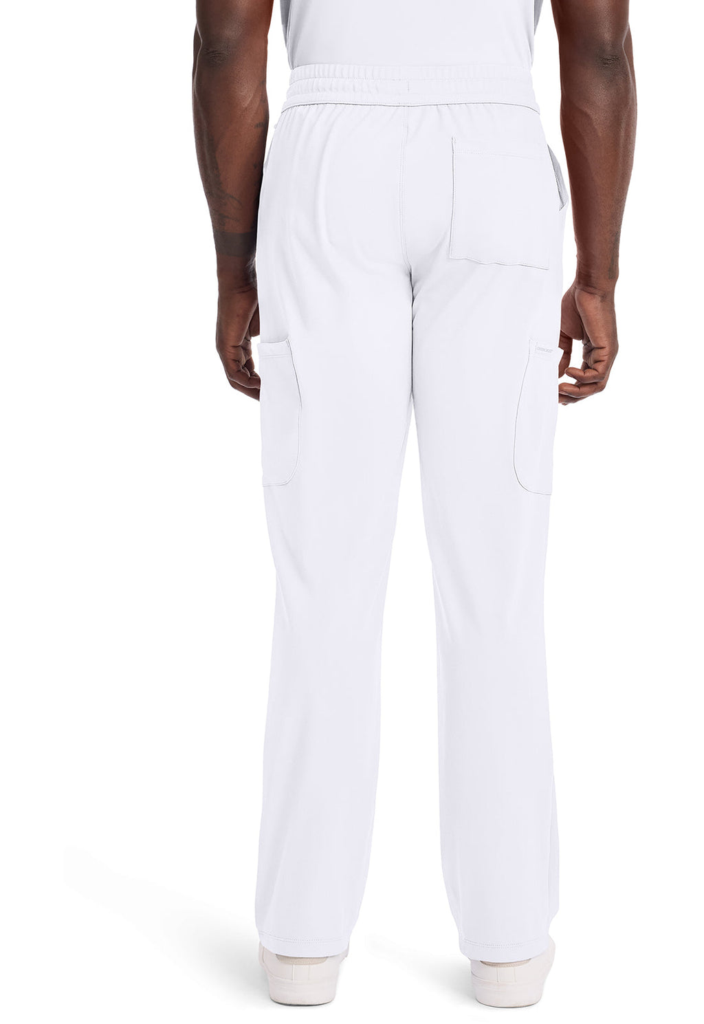Achieve CK036 Men's 5-Pocket Straight Leg Scrub Pants White