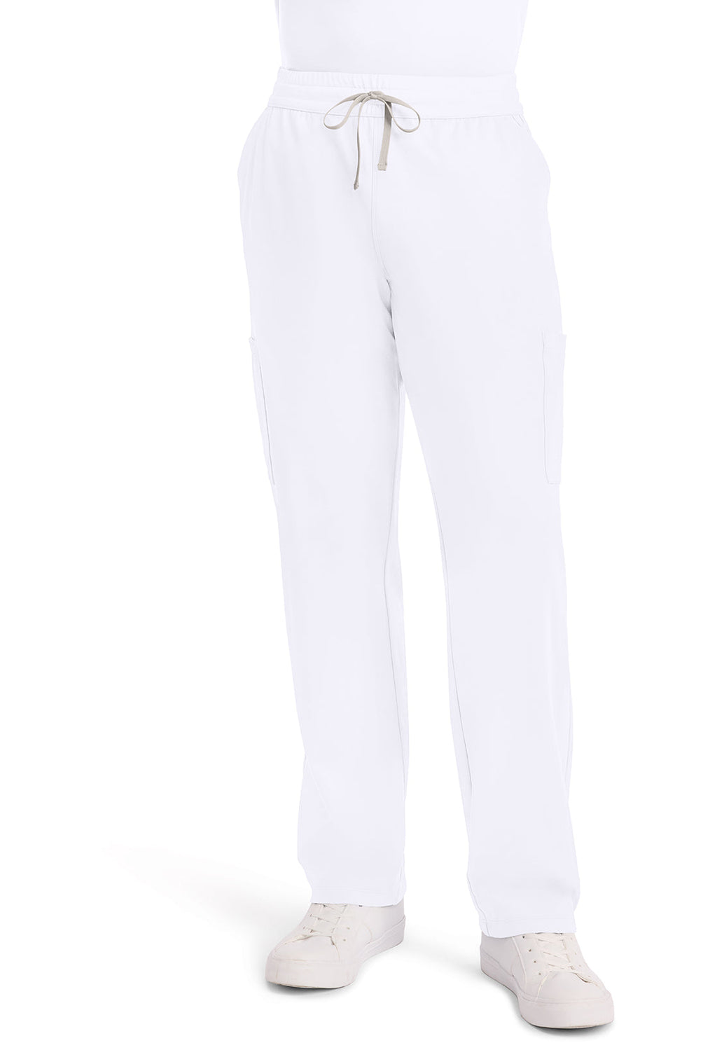 Achieve CK036 Men's 5-Pocket Straight Leg Scrub Pants White