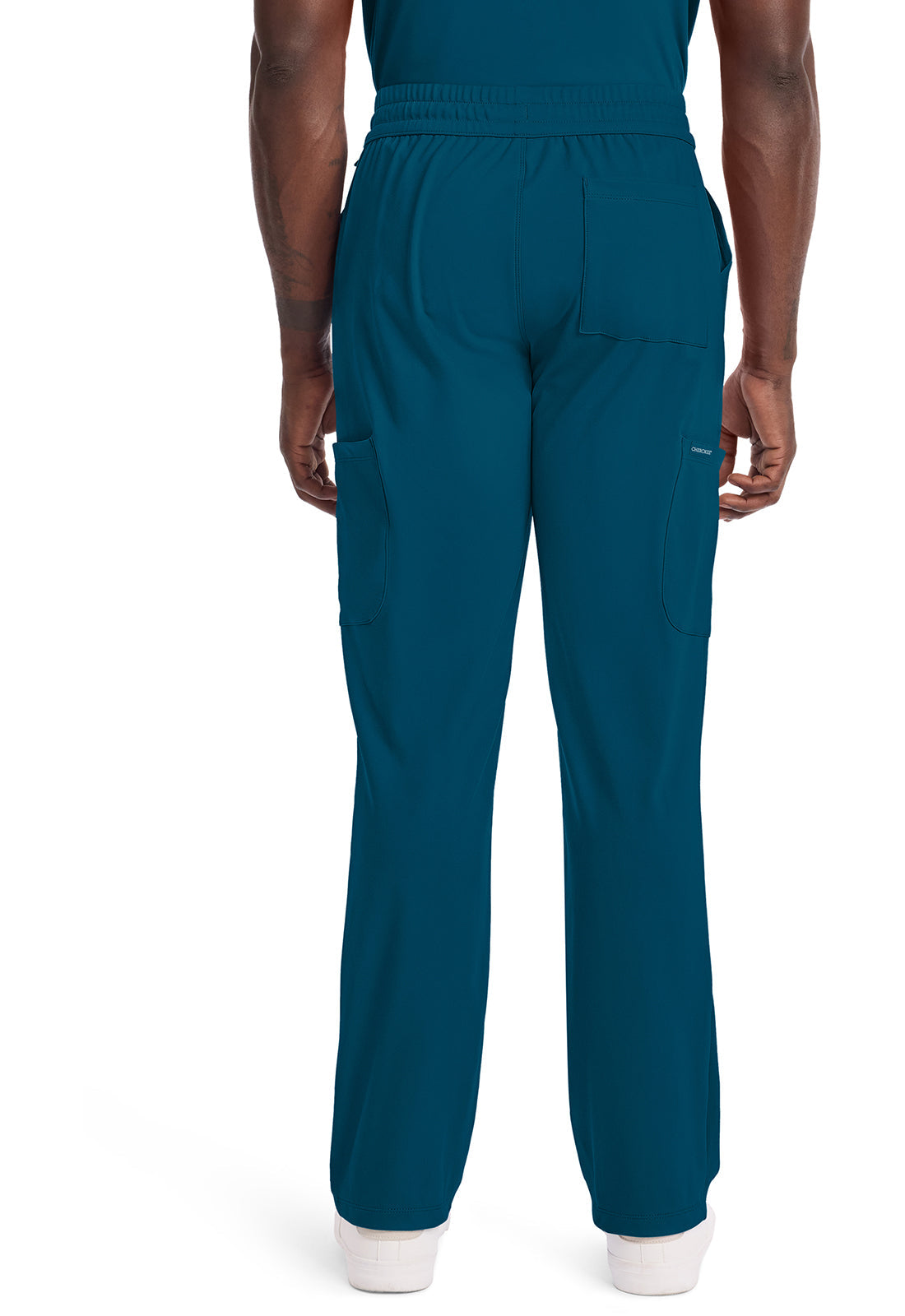 Achieve CK036 Men's 5-Pocket Straight Leg Scrub Pants Caribbean Blue