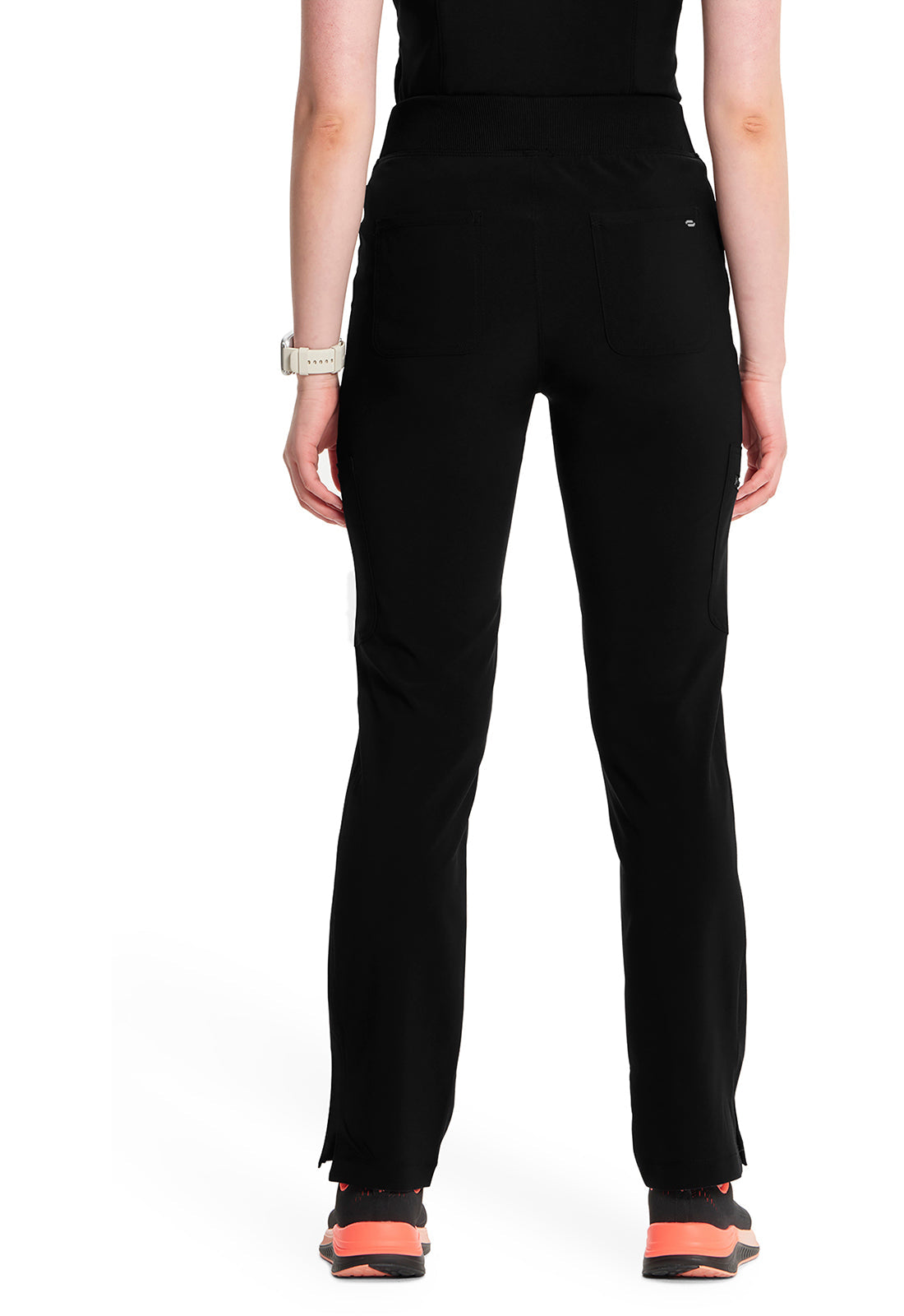 Infinity CK065A Women's Mid Rise Tapered Leg Pull-on Scrub Pants Black
