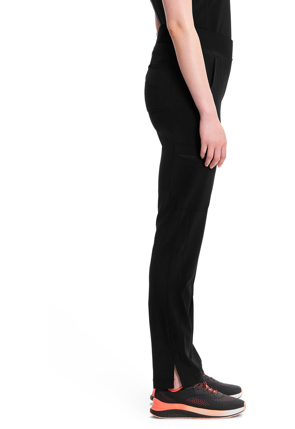 Infinity CK065A Women's Mid Rise Tapered Leg Pull-on Scrub Pants Black
