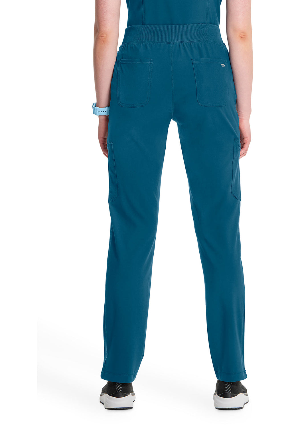 Infinity CK065A Women's Mid Rise Tapered Leg Pull-on Scrub Pants Caribbean Blue