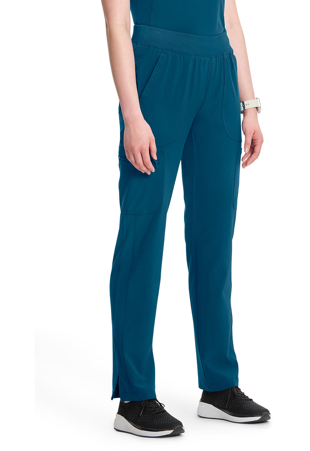 Infinity CK065A Women's Mid Rise Tapered Leg Pull-on Scrub Pants Caribbean Blue