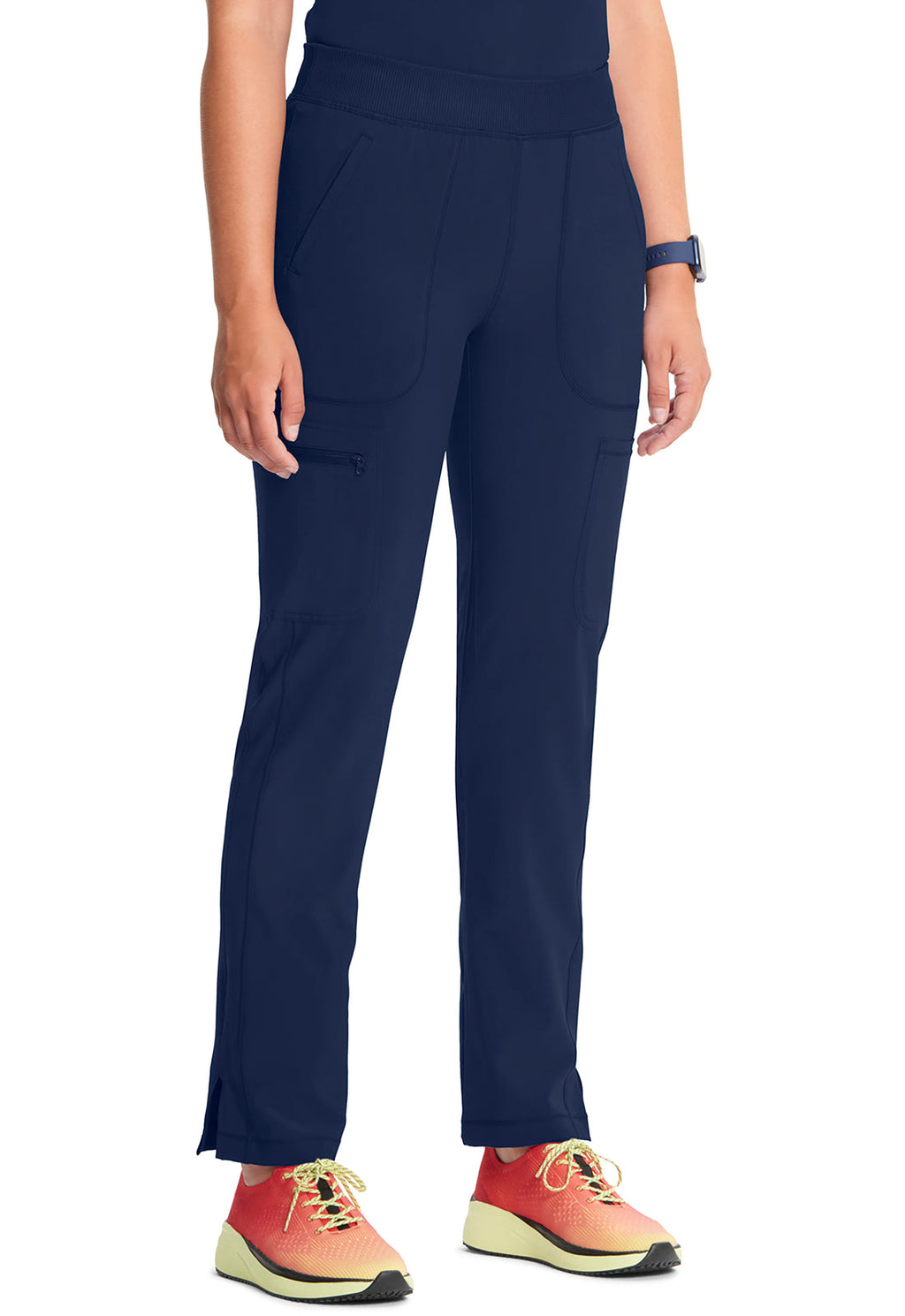 Infinity CK065A Women's Mid Rise Tapered Leg Pull-on Scrub Pants Navy