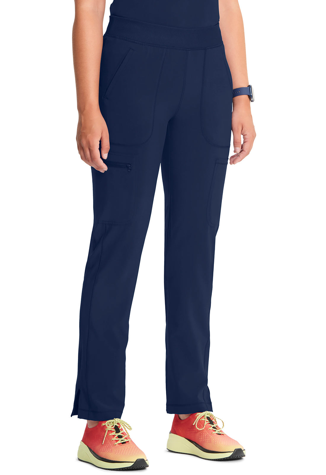 Infinity CK065A Women's Mid Rise Tapered Leg Pull-on Scrub Pants Navy