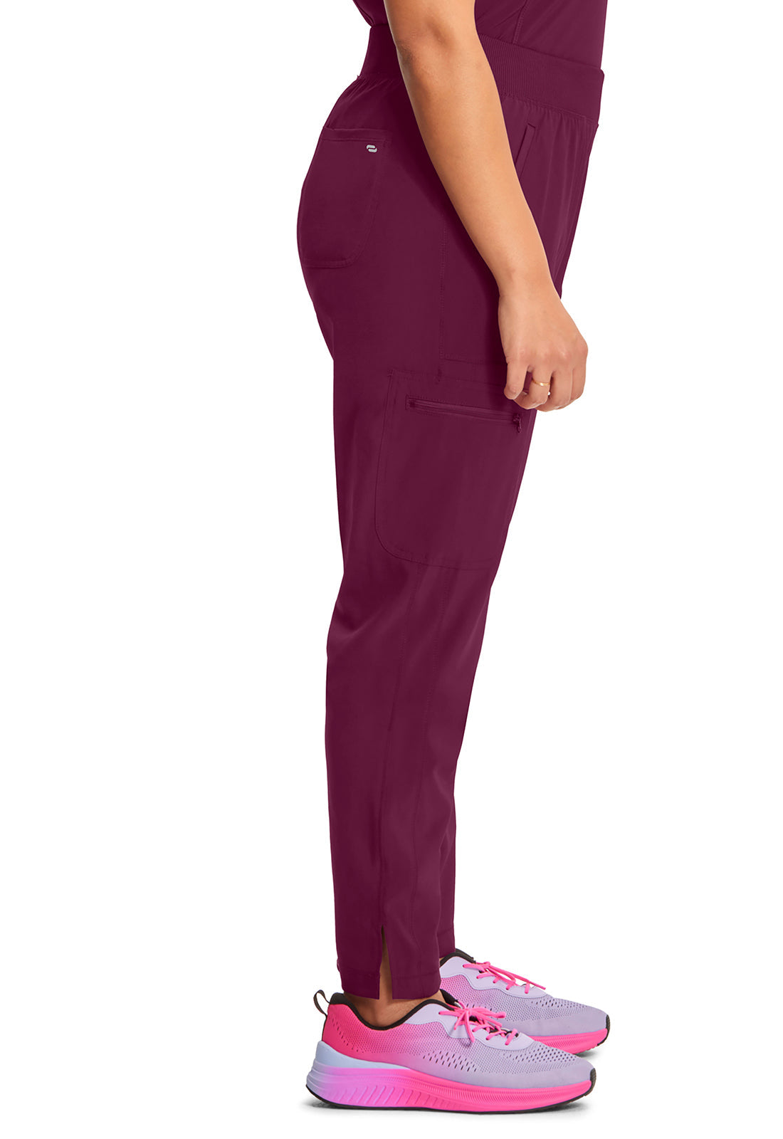 Infinity CK065A Women's Mid Rise Tapered Leg Pull-on Scrub Pants Wine