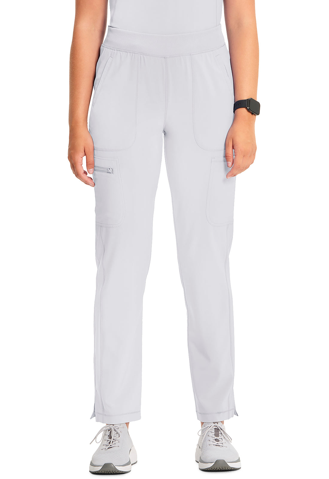 Infinity CK065A Women's Mid Rise Tapered Leg Pull-on Scrub Pants White