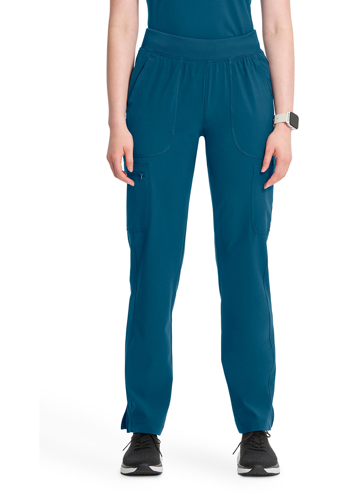Infinity CK065A Women's Mid Rise Tapered Leg Pull-on Scrub Pants Caribbean Blue