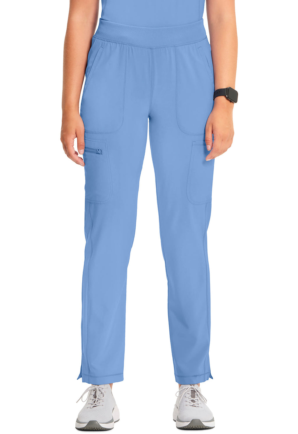 Classics CK065A Mid Rise Tapered Leg Pull-on Pants Ciel