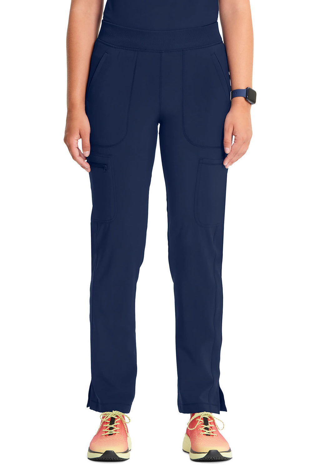 Infinity CK065A Women's Mid Rise Tapered Leg Pull-on Scrub Pants Navy