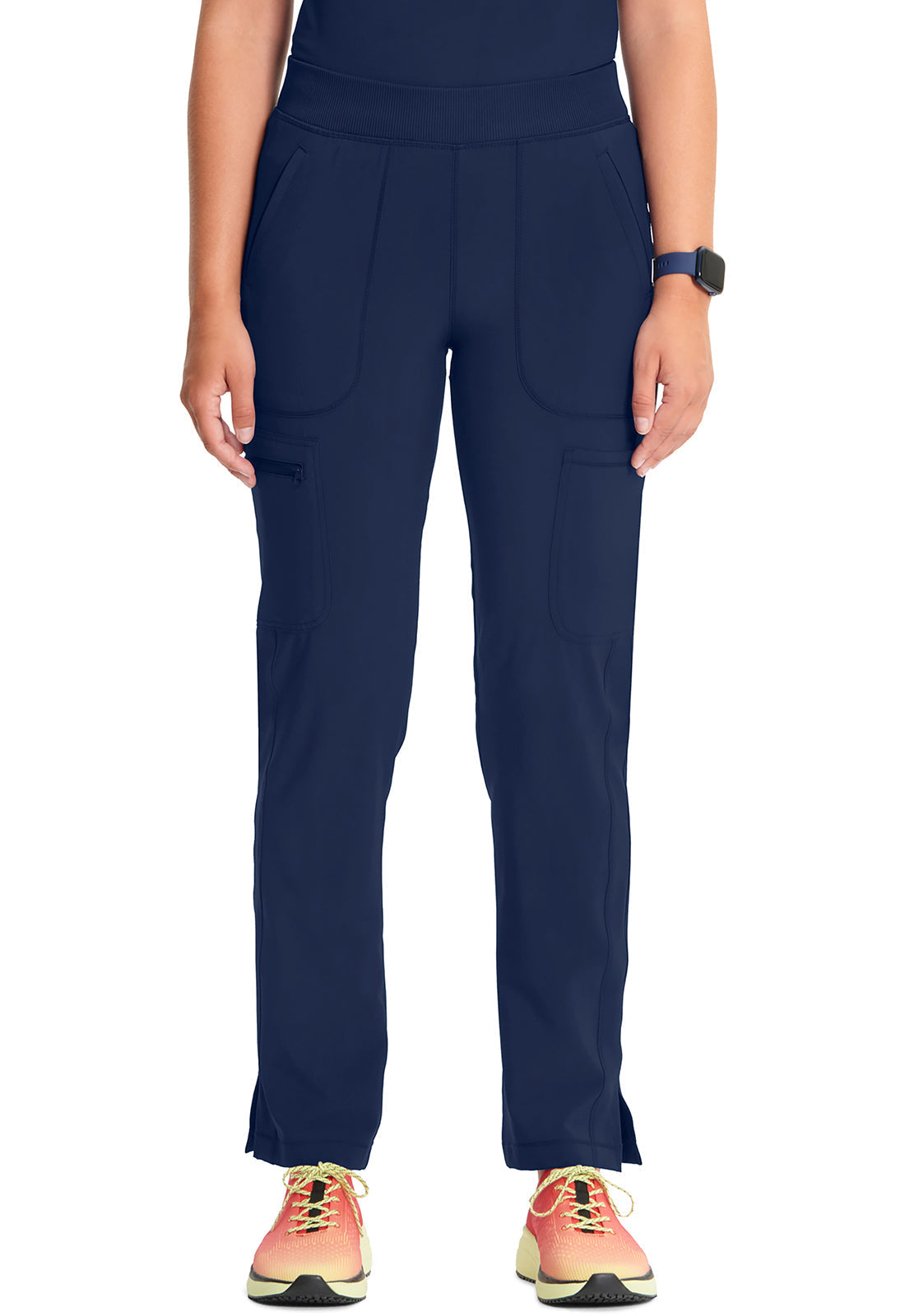 Infinity CK065A Women's Mid Rise Tapered Leg Pull-on Scrub Pants Navy