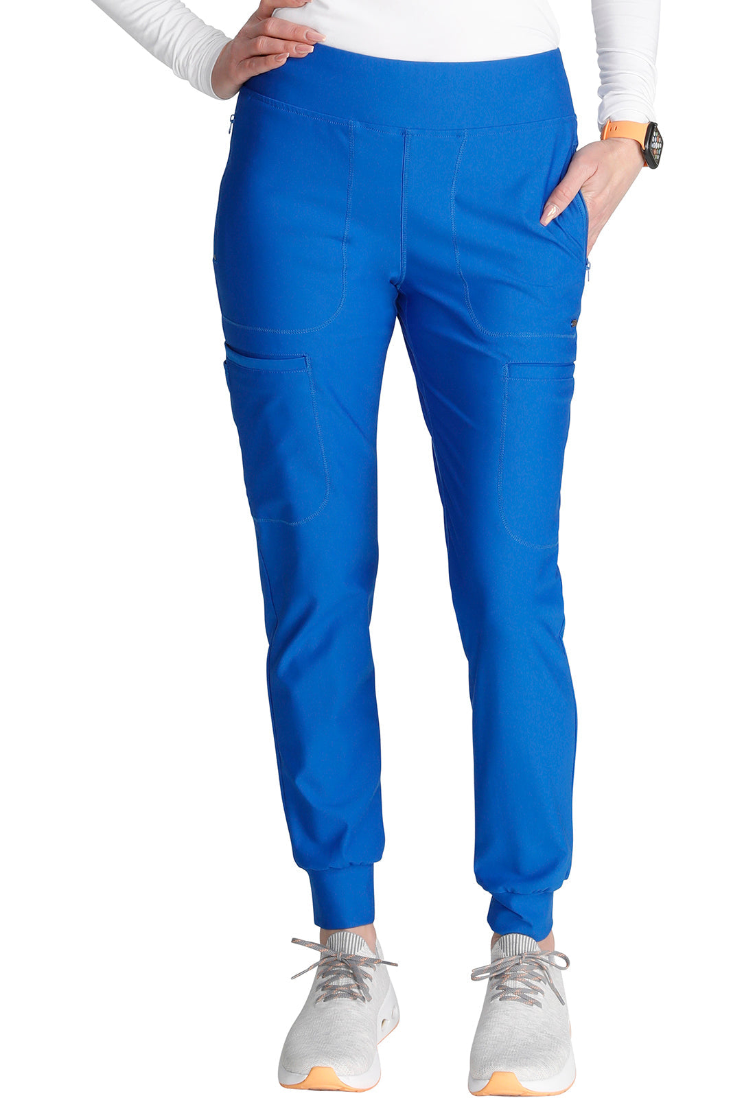 Form CK092 Mid Rise Tapered Leg Drawstring Pants Royal
