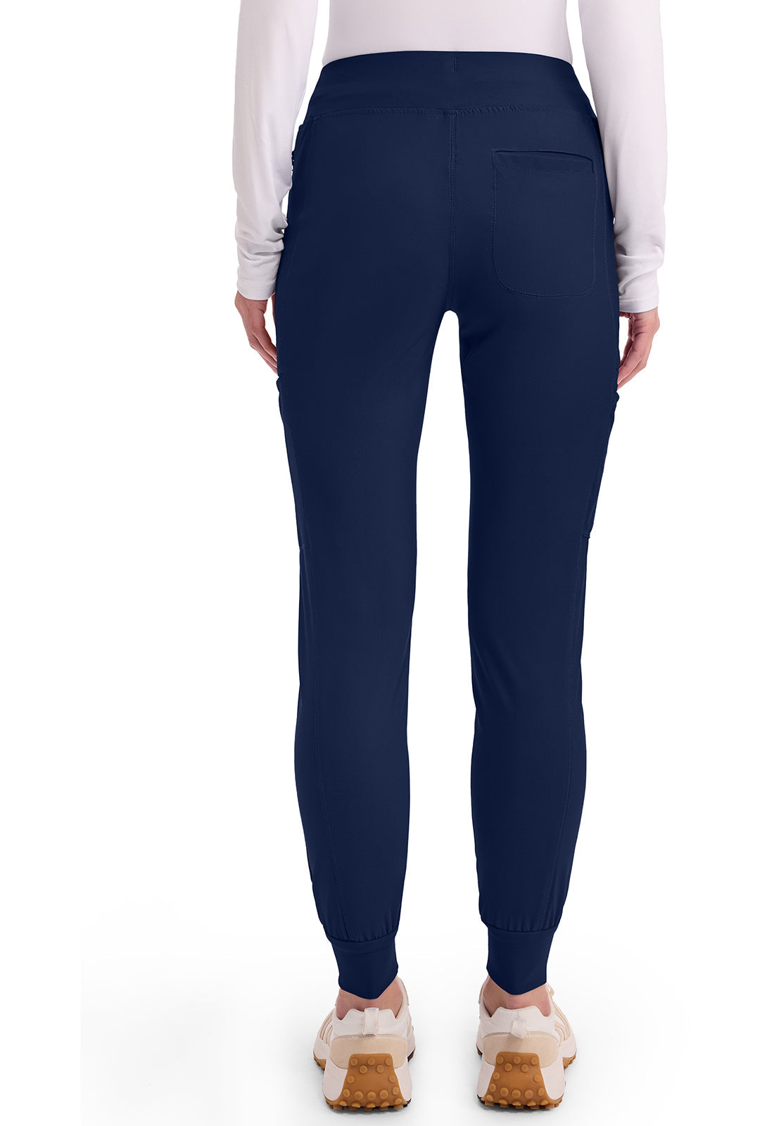 Form CK092 Women's Mid Rise Tapered Leg Drawstring Scrub Pants Navy