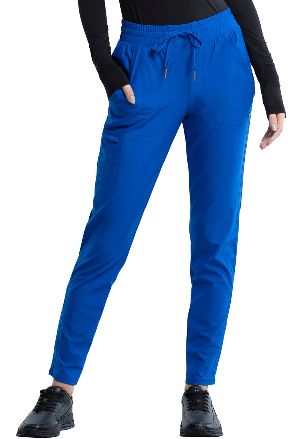Form CK095 Women's Mid Rise Tapered Leg Drawstring Scrub Pants Royal