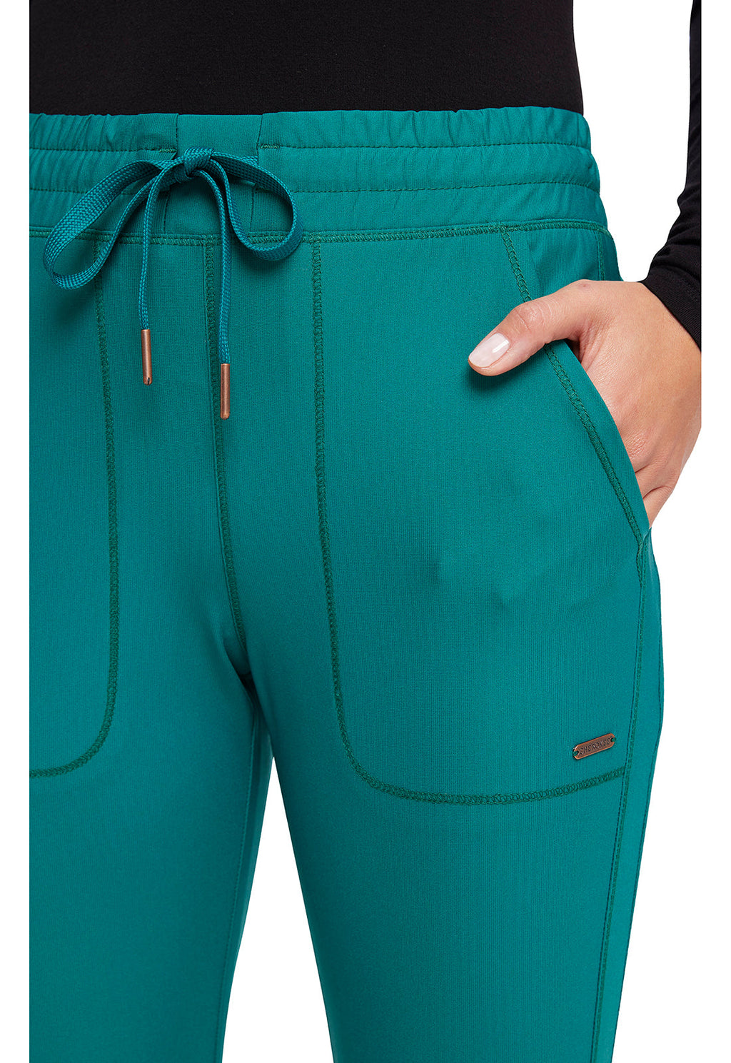 Form CK095 Mid Rise Tapered Leg Drawstring Pants Hunter Green