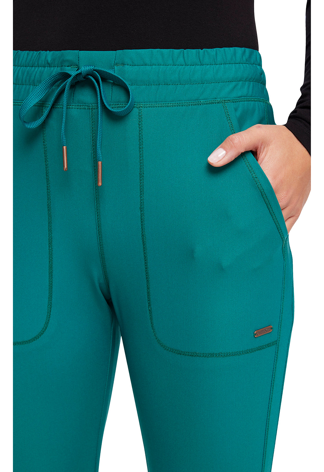 Form CK095 Mid Rise Tapered Leg Drawstring Pants Hunter Green