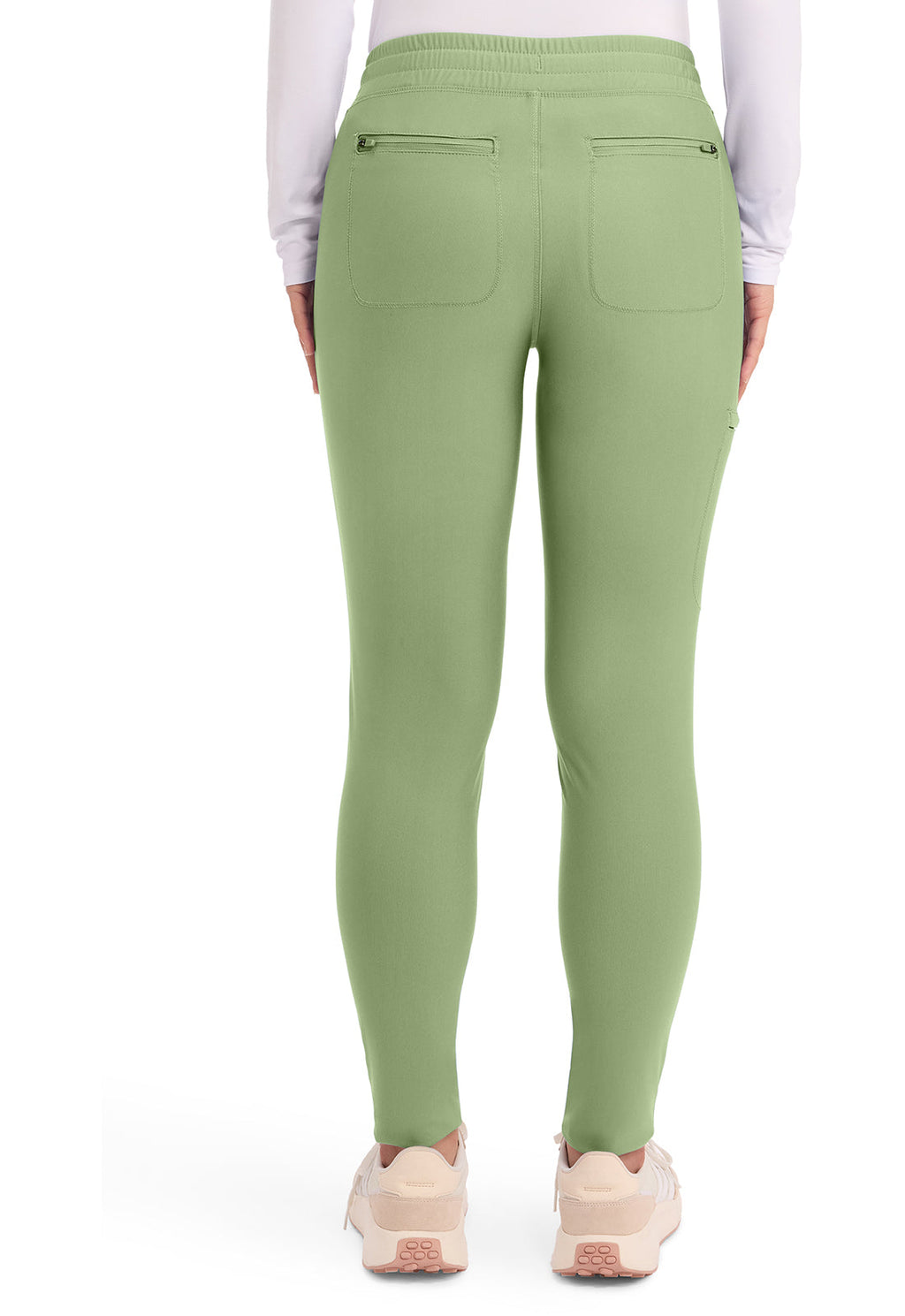 Form CK095 Women's Mid Rise Tapered Leg Drawstring Scrub Pants Bright Sage