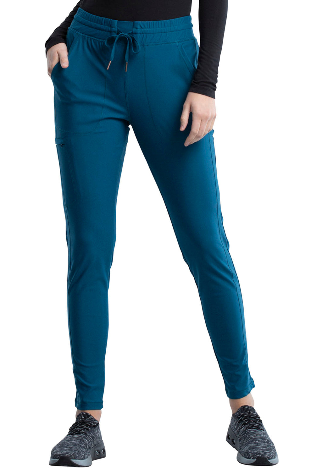 Form CK095 Mid Rise Tapered Leg Drawstring Pants Caribbean Blue