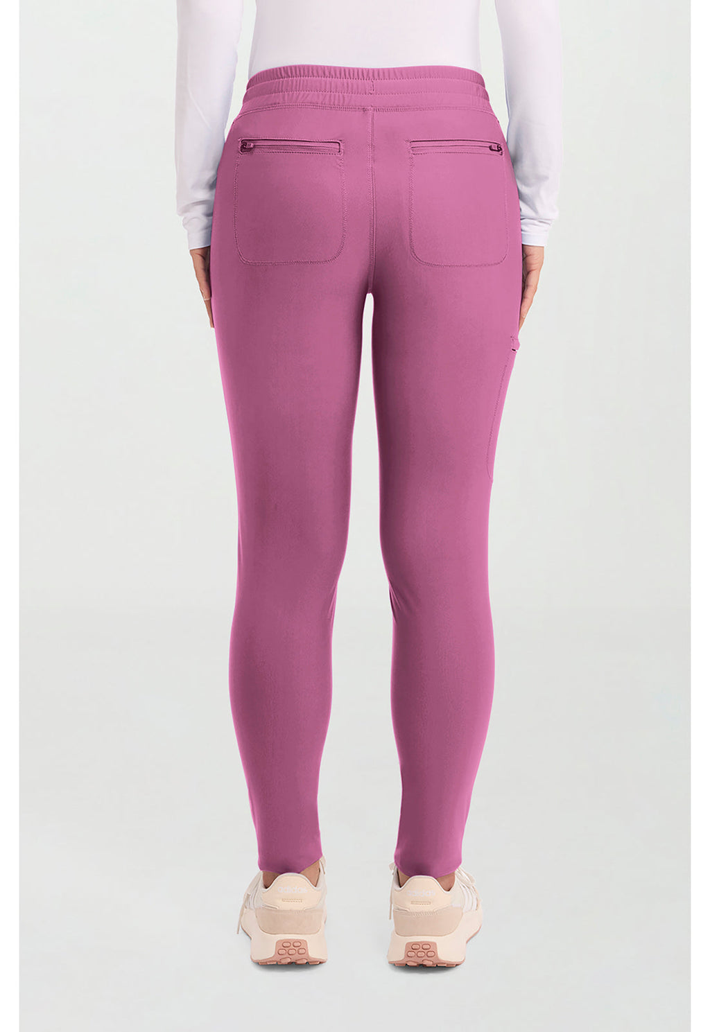 Form CK095 Women's Mid Rise Tapered Leg Drawstring Scrub Pants Dusty Mauve