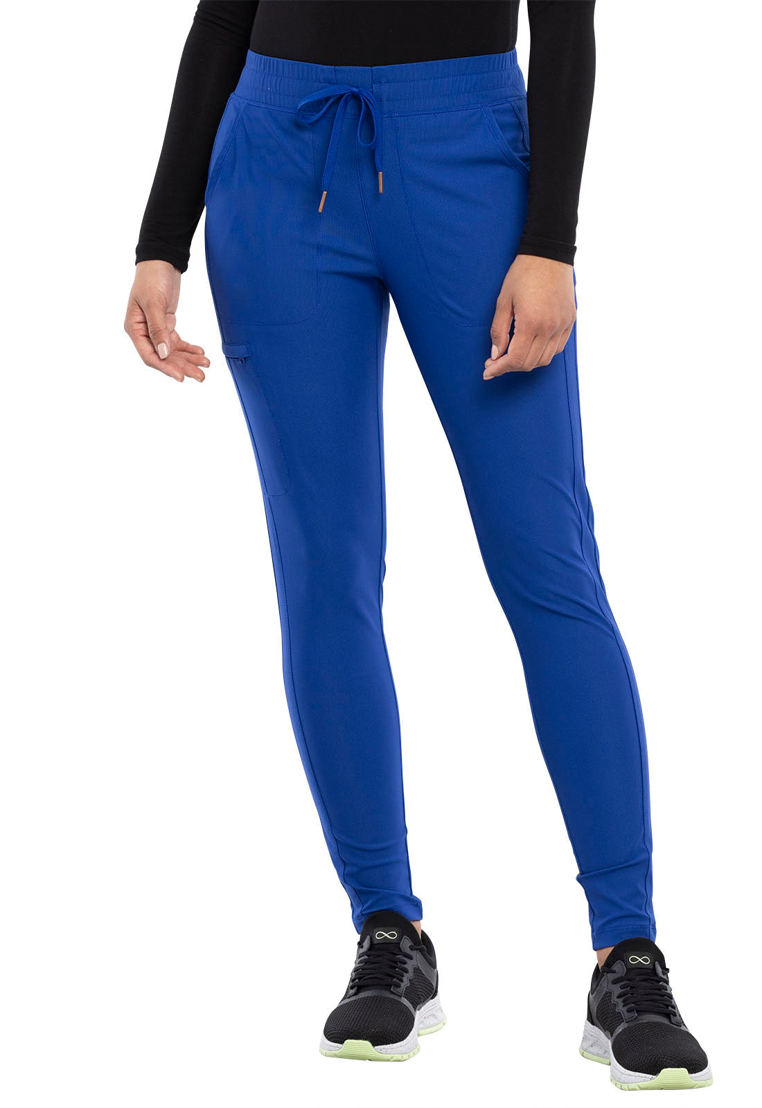 Form CK095 Women's Mid Rise Tapered Leg Drawstring Scrub Pants Galaxy Blue