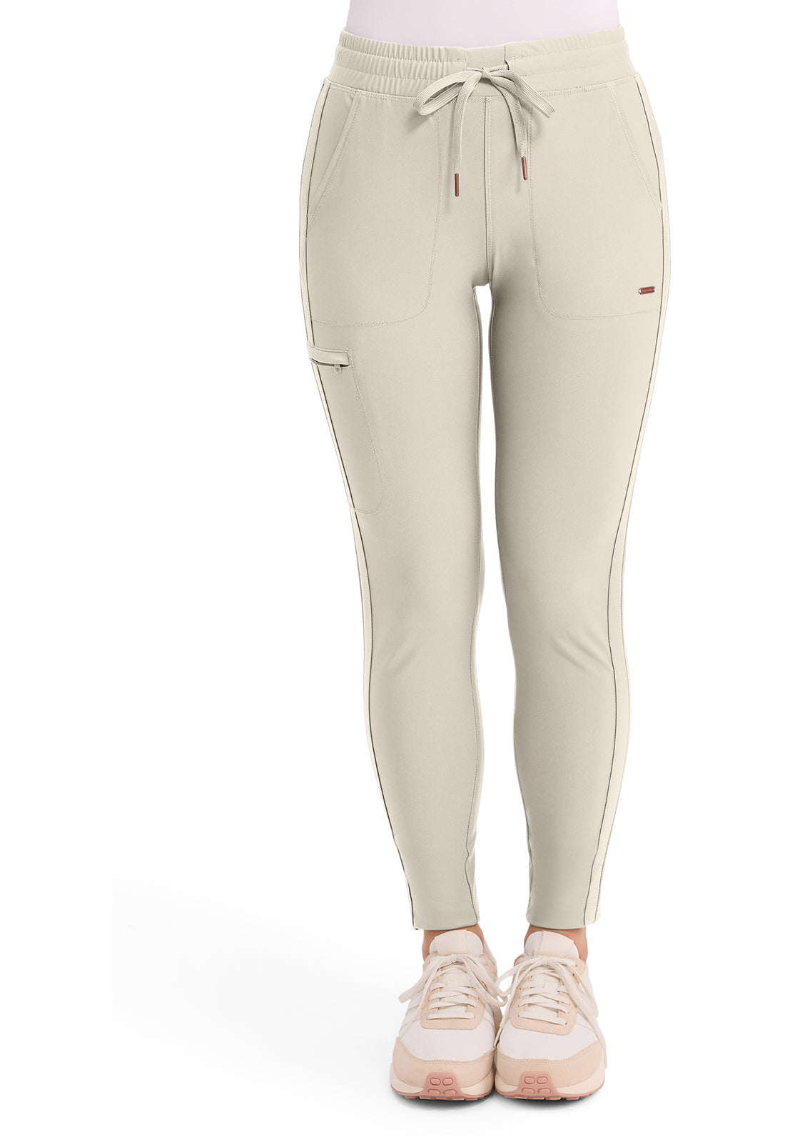 Form CK095 Mid Rise Tapered Leg Drawstring Pants Summer Sand