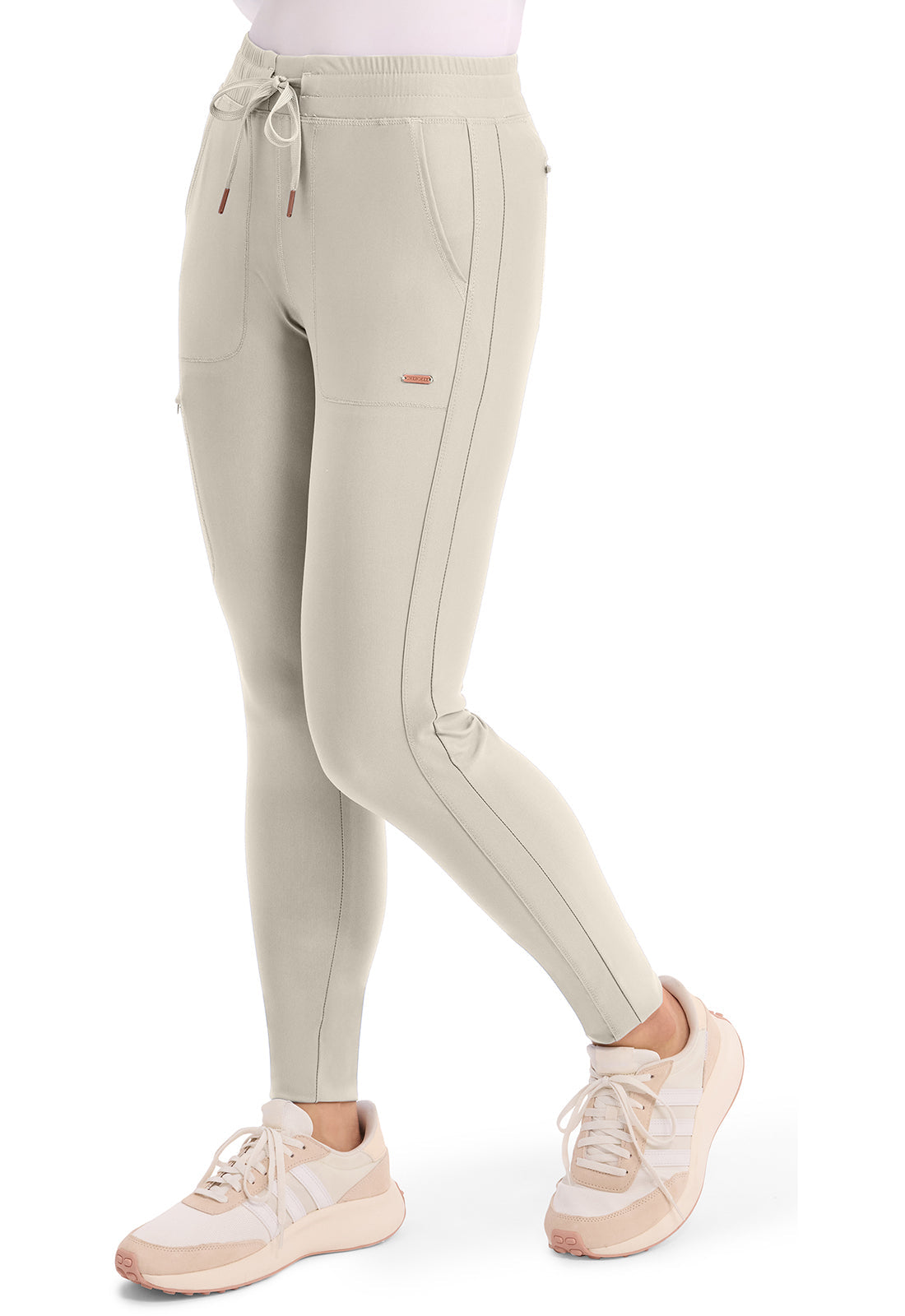 Form CK095 Mid Rise Tapered Leg Drawstring Pants Summer Sand