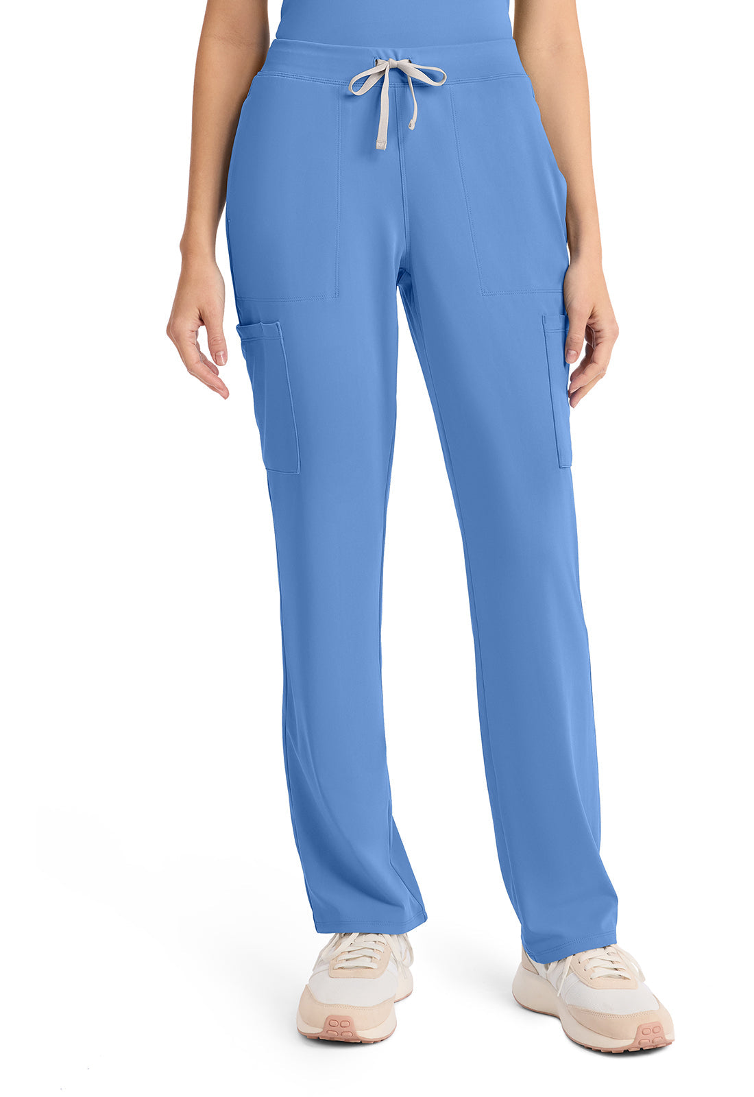 Achieve CK096 Women's 5-Pocket Straight Leg Scrub Pants Ciel