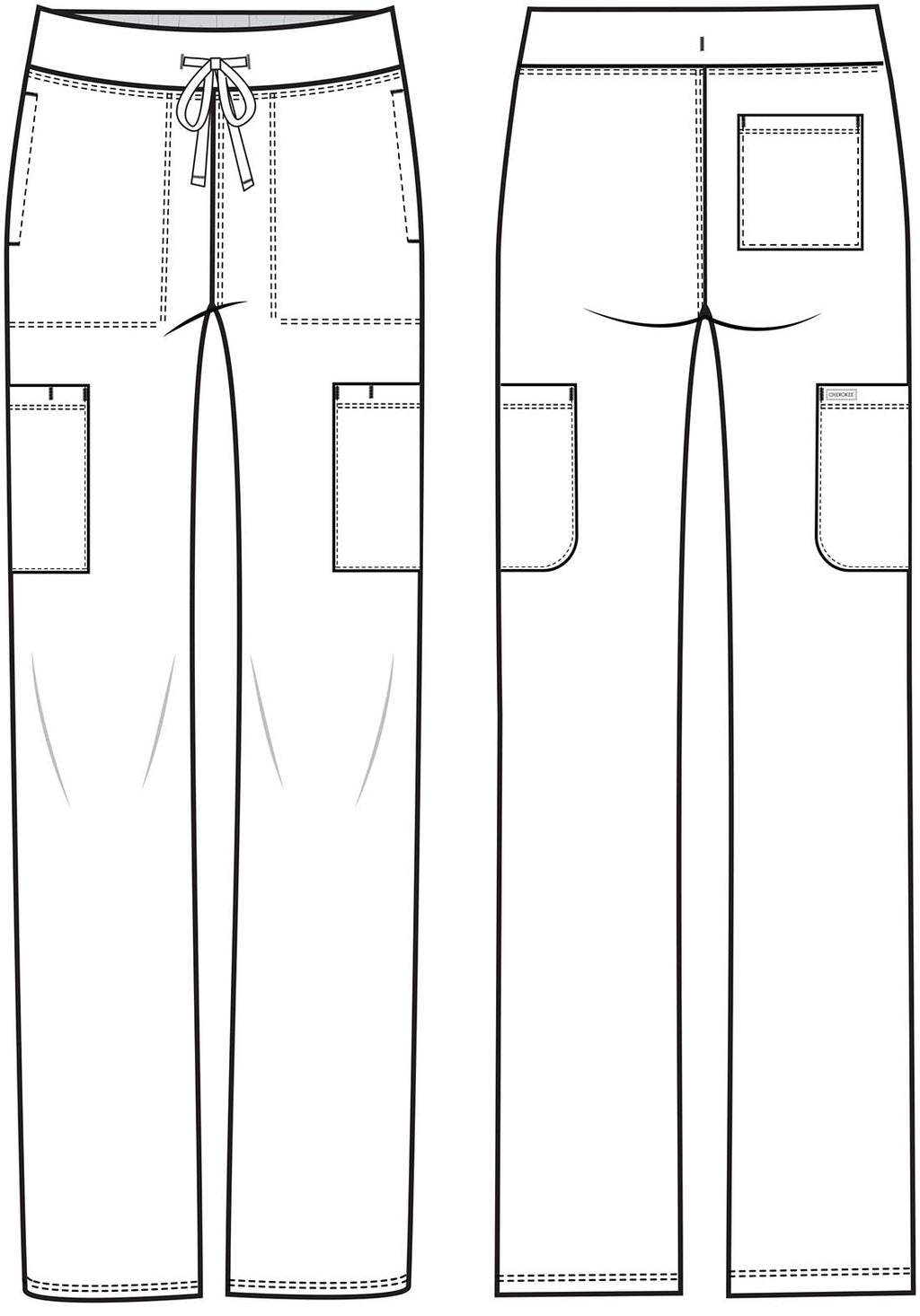 Achieve CK096 Women's 5 Pocket Straight Leg Pant Red
