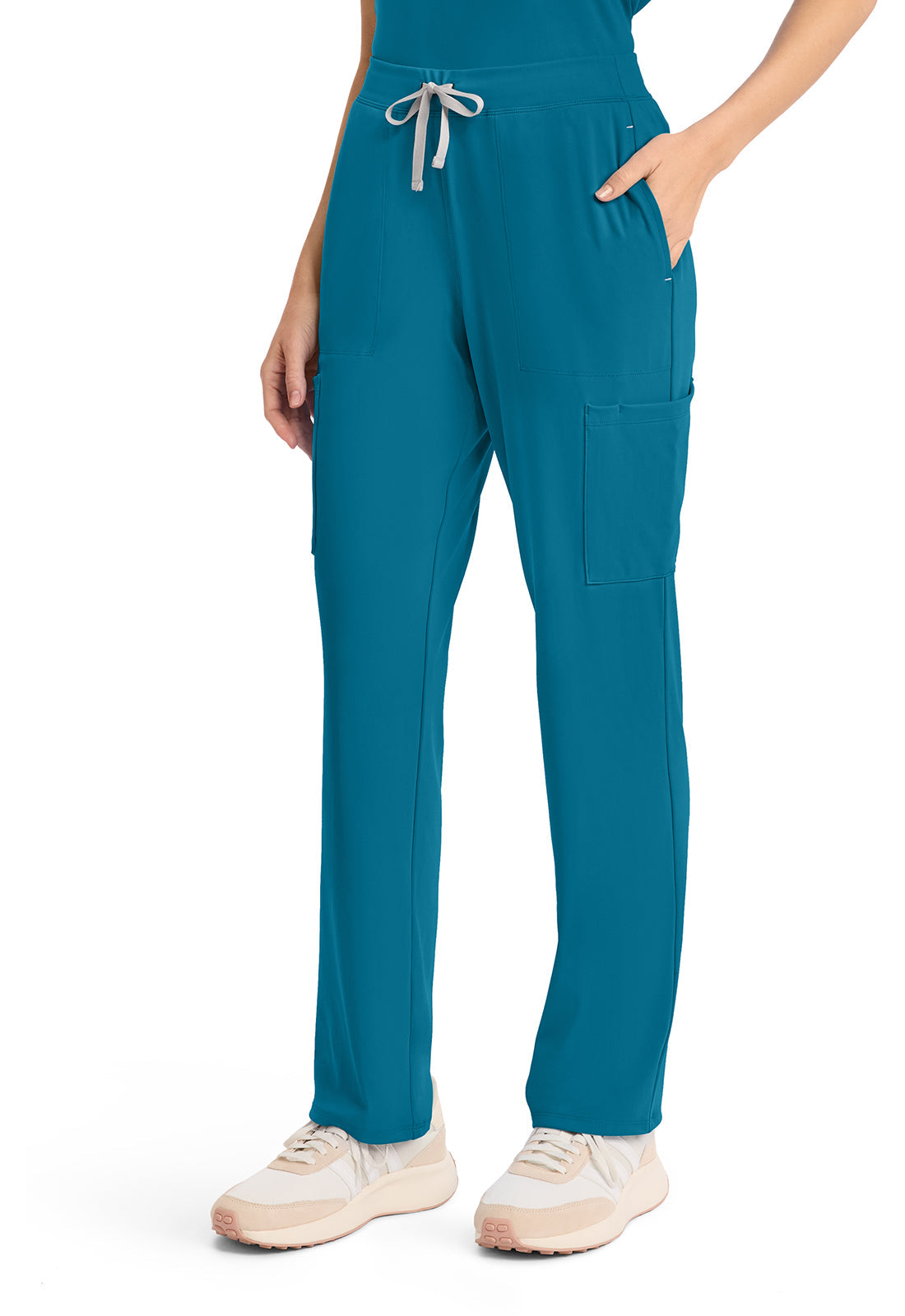 Achieve CK096 Women's 5 Pocket Straight Leg Pant Caribbean Blue