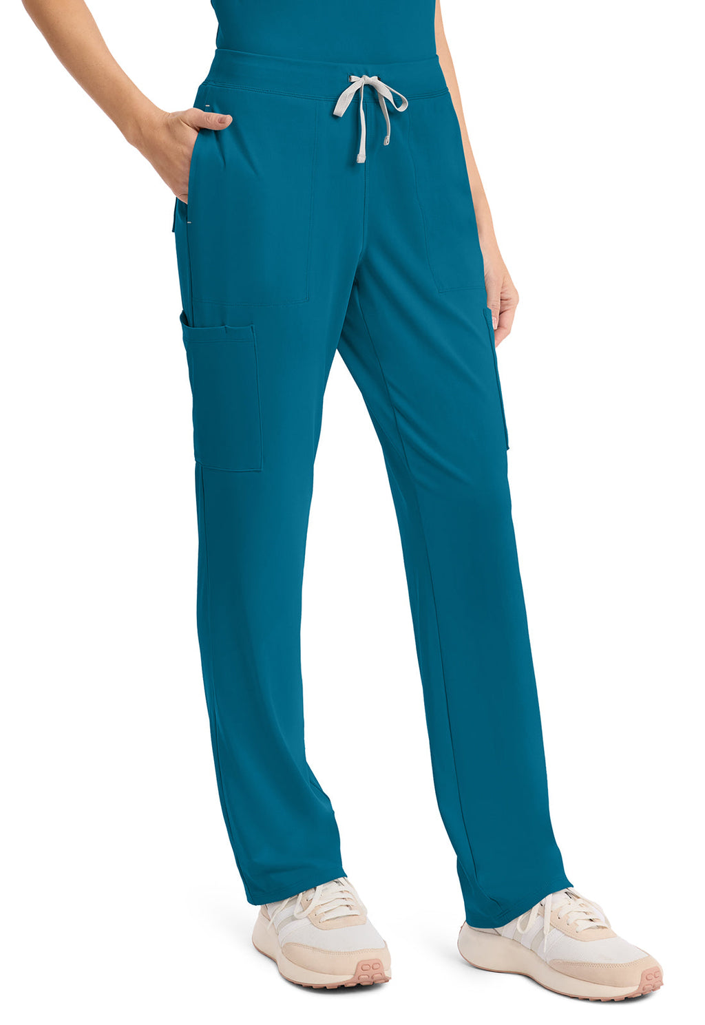 Achieve CK096 Women's 5 Pocket Straight Leg Pant Caribbean Blue