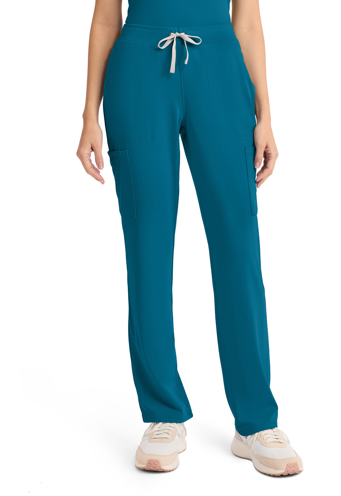 Achieve CK096 Women's 5 Pocket Straight Leg Pant Caribbean Blue