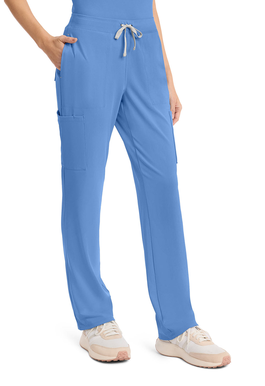 Achieve CK096 Women's 5-Pocket Straight Leg Scrub Pants Ciel