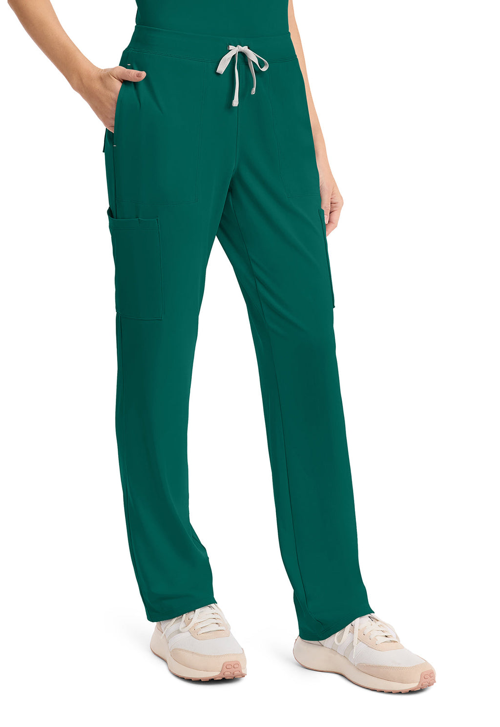 Achieve CK096 Women's 5-Pocket Straight Leg Scrub Pants Hunter