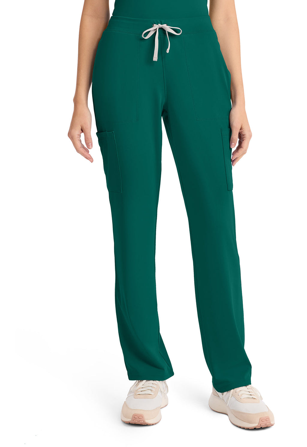 Achieve CK096 Women's 5-Pocket Straight Leg Scrub Pants Hunter