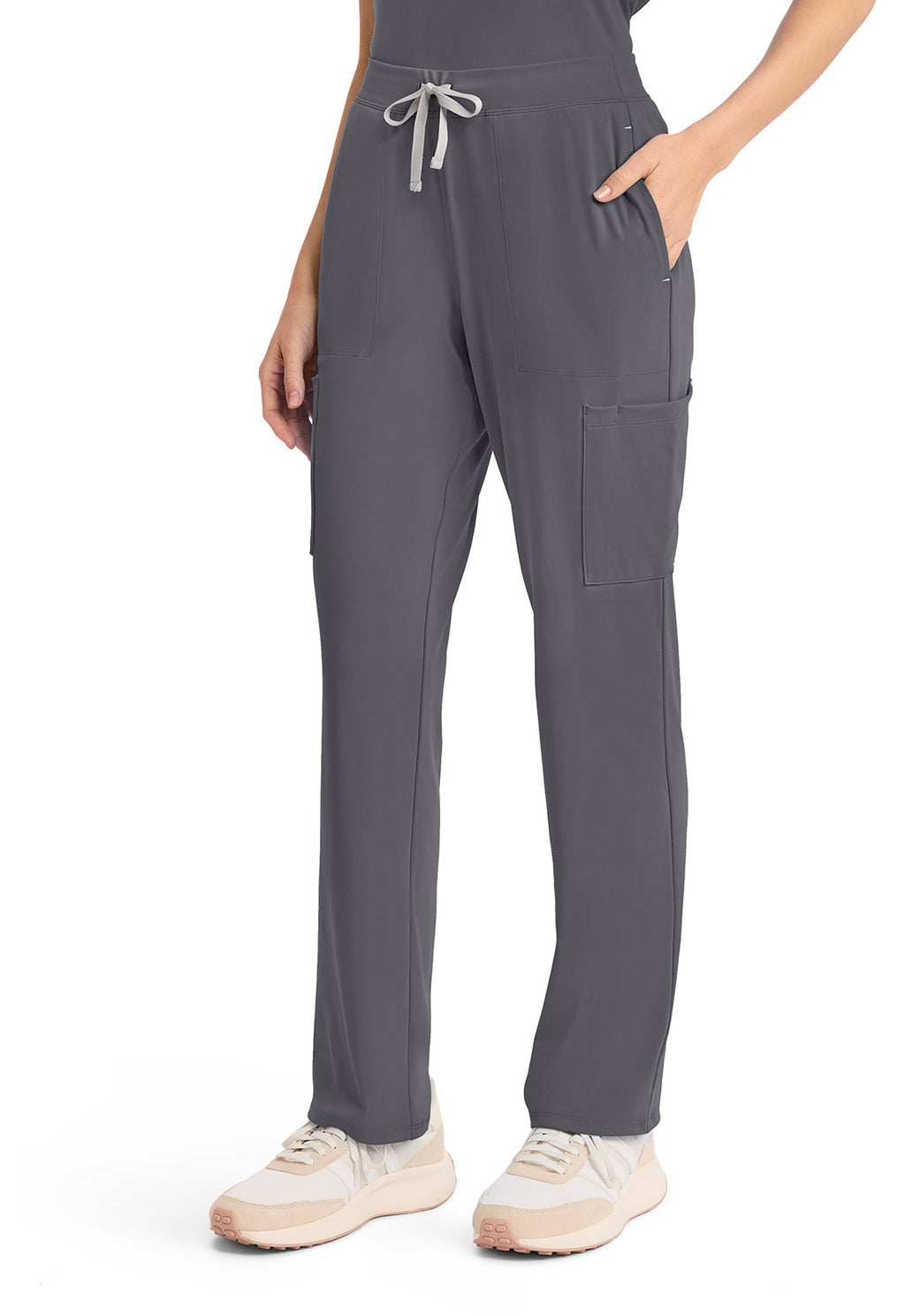 Achieve CK096 Women's 5 Pocket Straight Leg Pant Pewter