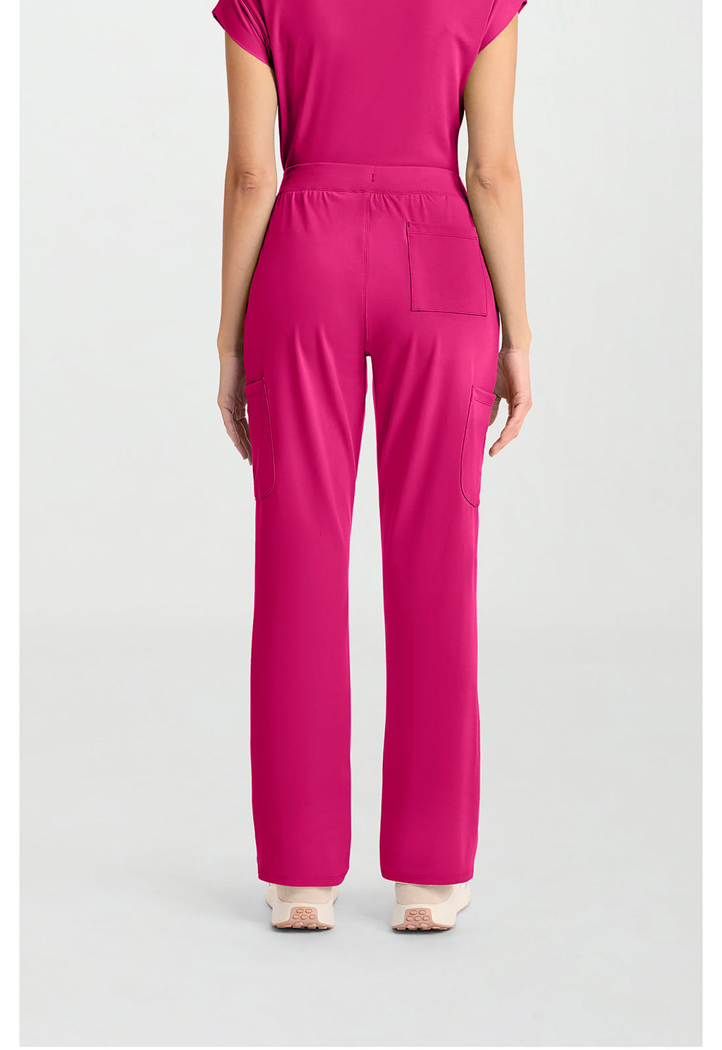 Achieve CK096 Women's 5-Pocket Straight Leg Scrub Pants Tropical Hibiscus