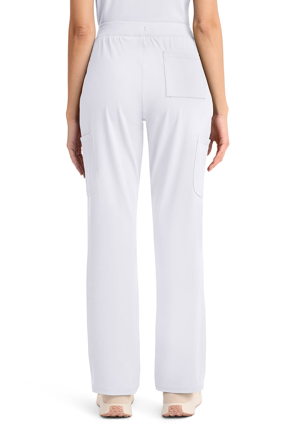 Achieve CK096 Women's 5-Pocket Straight Leg Scrub Pants White